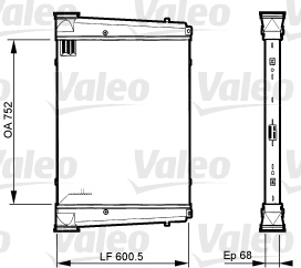 Intercooler, compresor 818882 VALEO