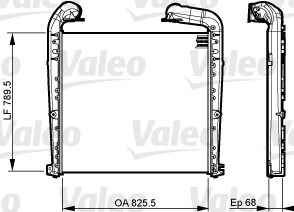 Intercooler, compresor 818883 VALEO