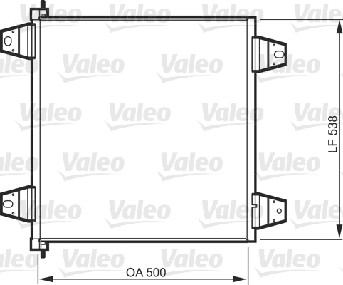 Condensator, climatizare 818986 VALEO