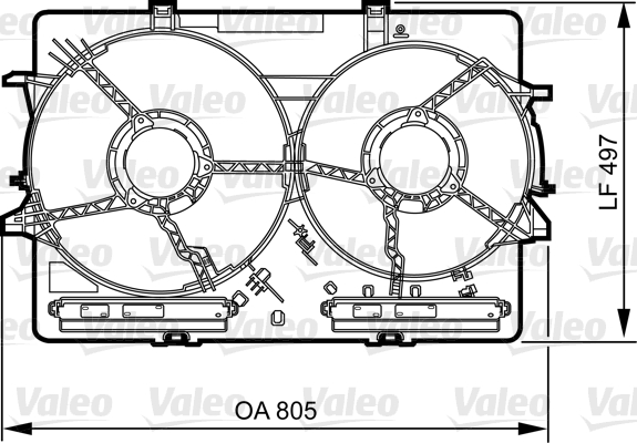 Suport, ventilator 820757 VALEO