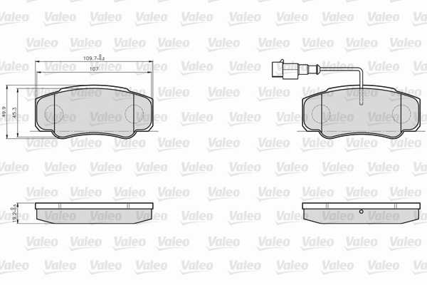 Set placute frana,frana disc 873921 VALEO