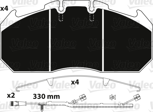 Set placute frana,frana disc 882219 VALEO