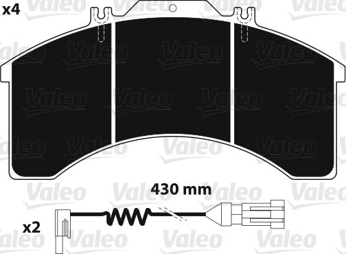 Set placute frana,frana disc 882237 VALEO