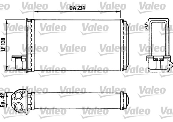 Schimbator caldura, incalzire habitaclu 883965 VALEO