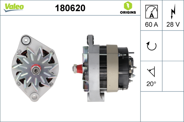 Generator / Alternator 180620 VALEO