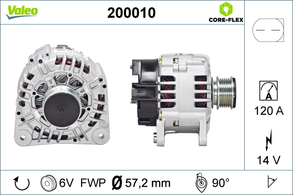 Generator / Alternator 200010 VALEO
