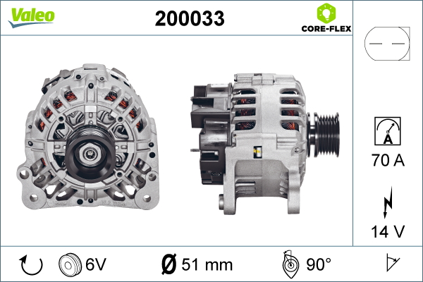 Generator / Alternator 200033 VALEO