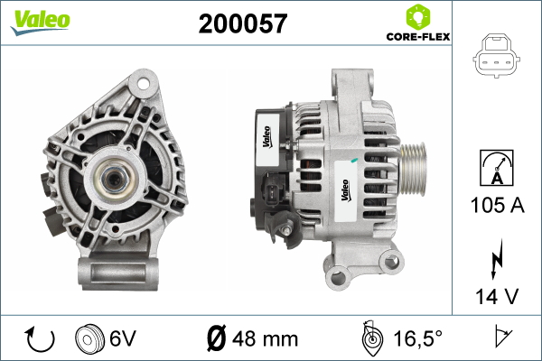 Generator / Alternator 200057 VALEO