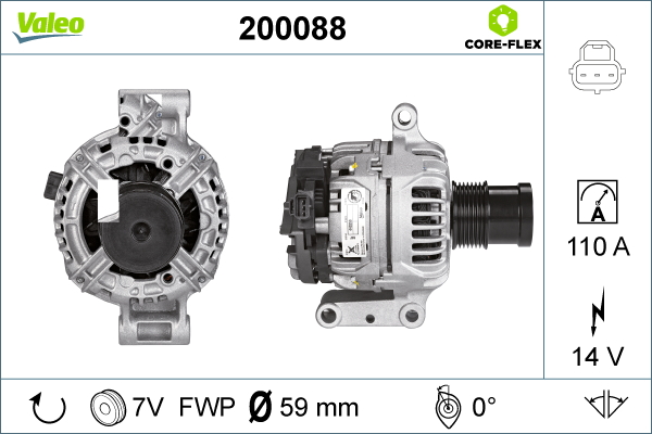 Generator / Alternator 200088 VALEO