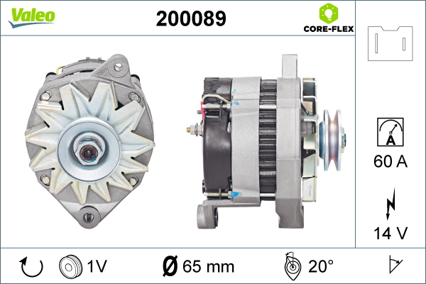Generator / Alternator 200089 VALEO