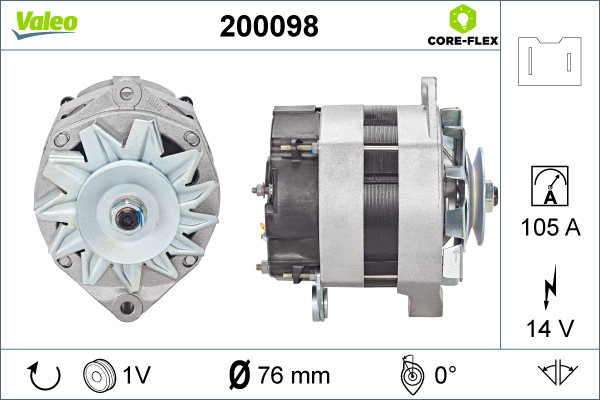 Generator / Alternator 200098 VALEO