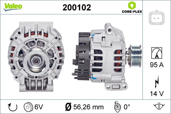 Generator / Alternator 200102 VALEO