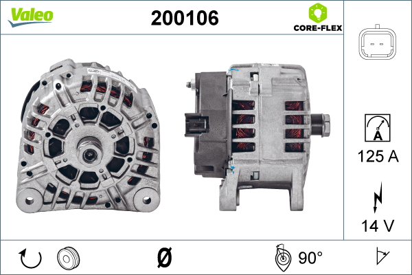 Generator / Alternator 200106 VALEO