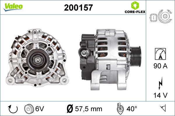 Generator / alternator 200157 VALEO