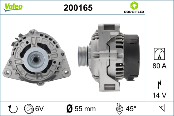 Generator / Alternator 200165 VALEO