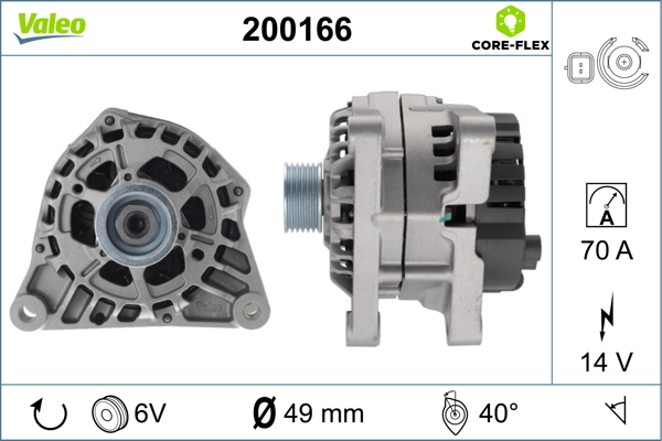 Generator / Alternator 200166 VALEO