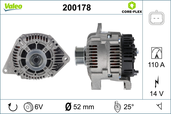 Generator / Alternator 200178 VALEO