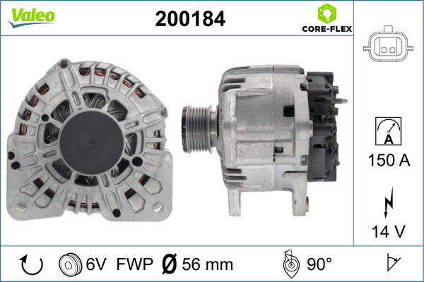 Generator / Alternator 200184 VALEO
