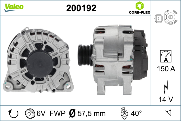 Generator / alternator 200192 VALEO