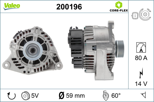 Generator / Alternator 200196 VALEO