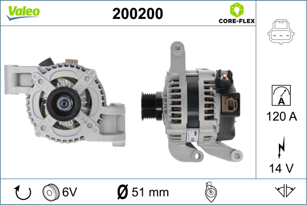 Generator / alternator 200200 VALEO