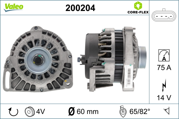 Generator / Alternator 200204 VALEO