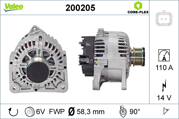 Generator / Alternator 200205 VALEO