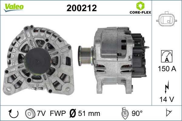 Generator / Alternator 200212 VALEO