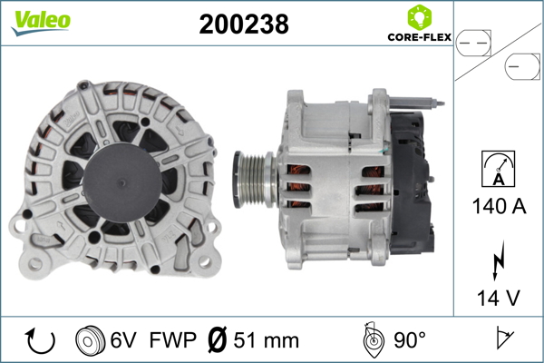 Generator / alternator 200238 VALEO