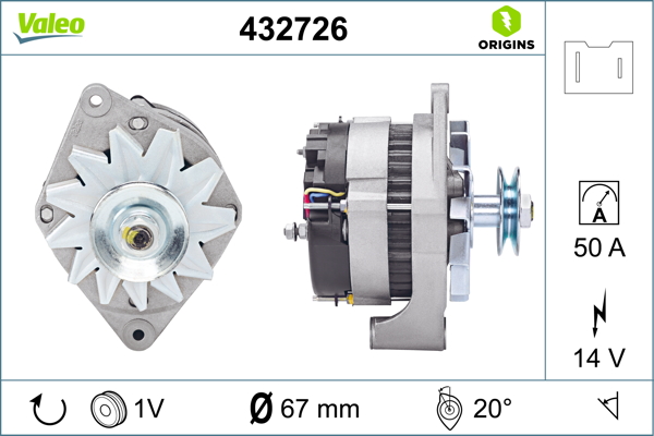 Generator / Alternator 432726 VALEO