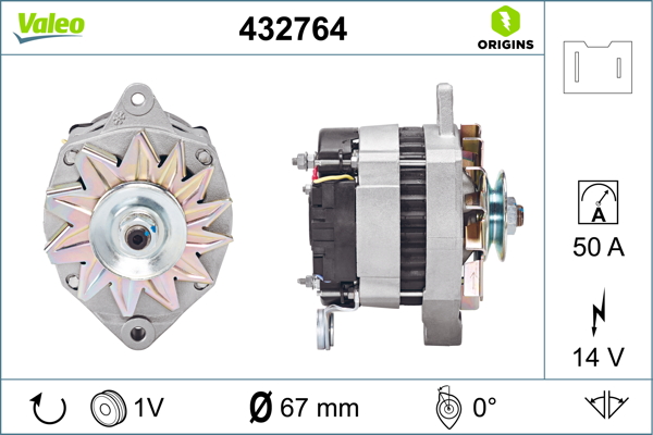 Generator / Alternator 432764 VALEO