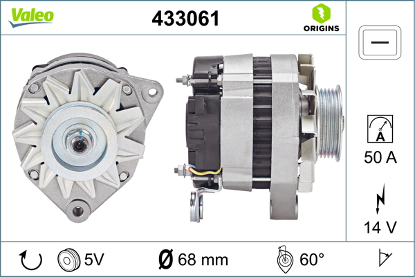 Generator / Alternator 433061 VALEO