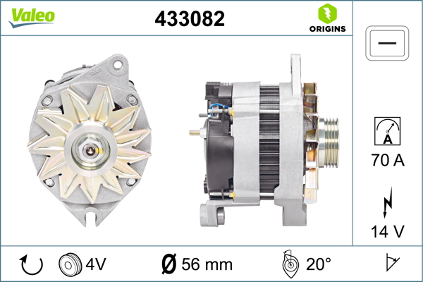 Generator / Alternator 433082 VALEO