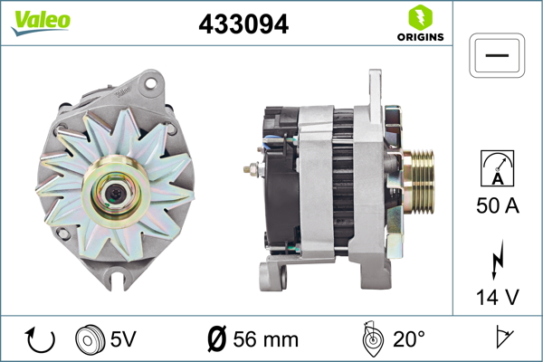 Generator / Alternator 433094 VALEO