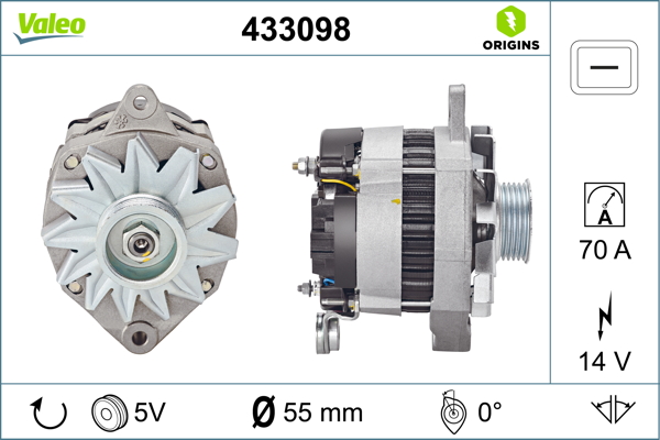 Generator / Alternator 433098 VALEO