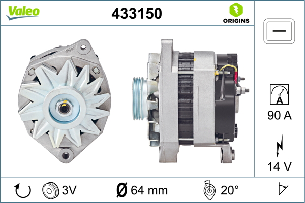 Generator / Alternator 433150 VALEO