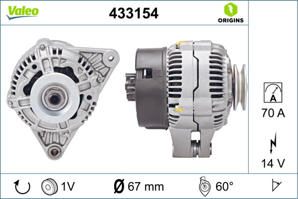 Generator / Alternator 433154 VALEO
