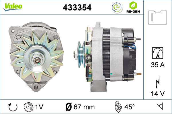 Generator / Alternator 433354 VALEO
