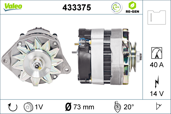 Generator / Alternator 433375 VALEO