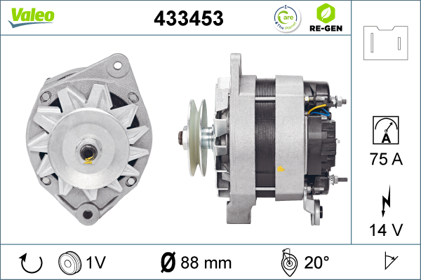 Generator / Alternator 433453 VALEO