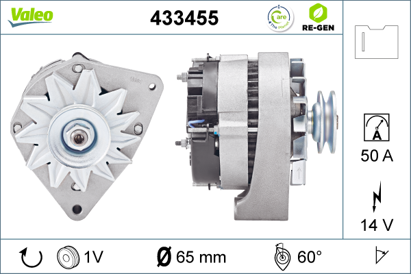 Generator / Alternator 433455 VALEO
