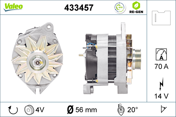 Generator / Alternator 433457 VALEO