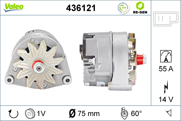 Generator / Alternator 436121 VALEO