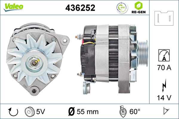Generator / Alternator 436252 VALEO
