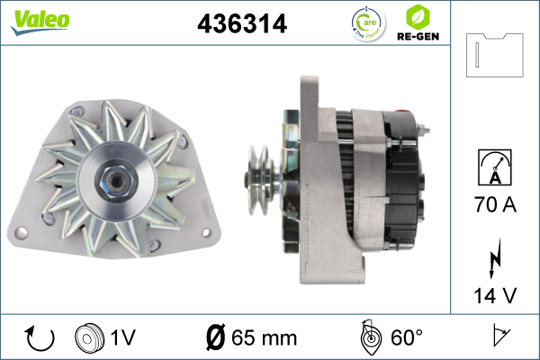 Generator / Alternator 436314 VALEO