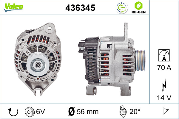 Generator / alternator 436345 VALEO