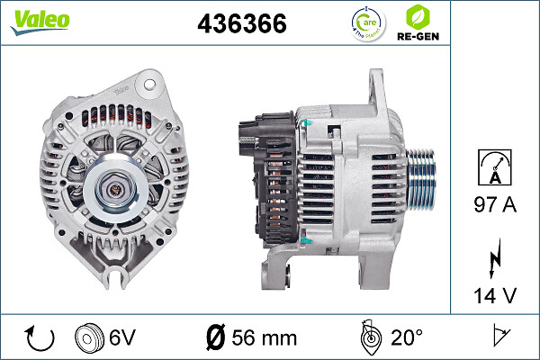 Generator / alternator 436366 VALEO