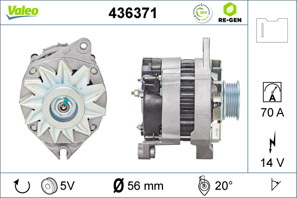 Generator / Alternator 436371 VALEO