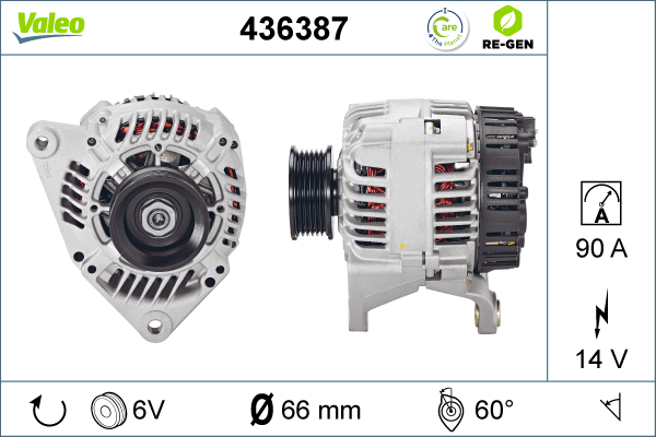Generator / Alternator 436387 VALEO