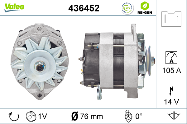 Generator / Alternator 436452 VALEO